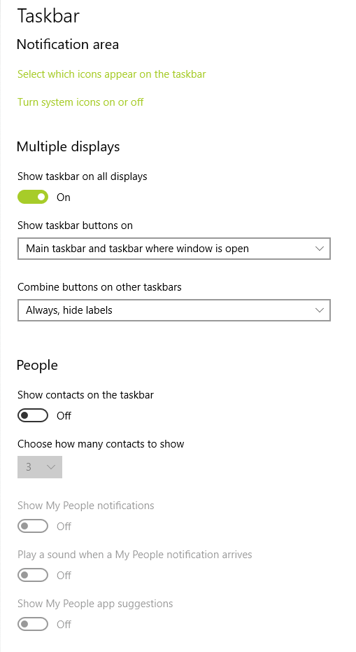 Personalization-taskbar